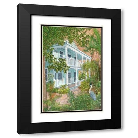 Cracker Cottage Black Modern Wood Framed Art Print with Double Matting by Rizzo, Gene