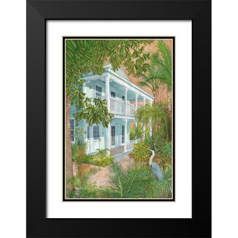 Cracker Cottage Black Modern Wood Framed Art Print with Double Matting by Rizzo, Gene