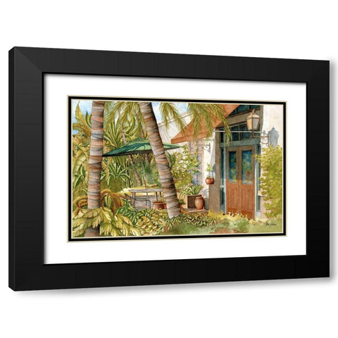 Courtyard Black Modern Wood Framed Art Print with Double Matting by Rizzo, Gene