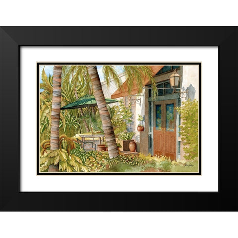 Courtyard Black Modern Wood Framed Art Print with Double Matting by Rizzo, Gene