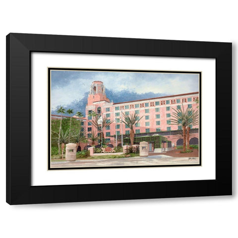 Vinoy Resort Black Modern Wood Framed Art Print with Double Matting by Rizzo, Gene