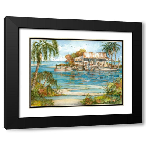 Seafood Shack Black Modern Wood Framed Art Print with Double Matting by Rizzo, Gene