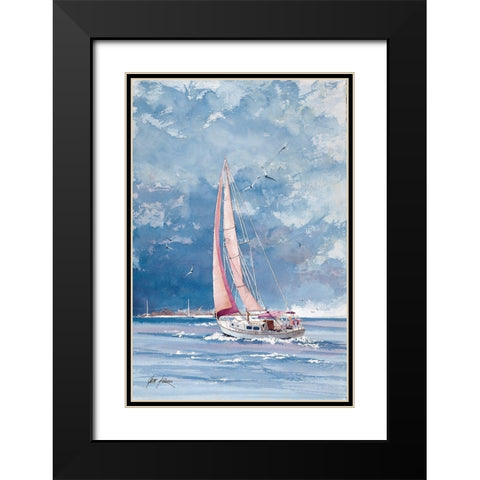 Misty Black Modern Wood Framed Art Print with Double Matting by Rizzo, Gene