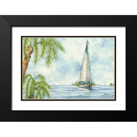 Tranquility Black Modern Wood Framed Art Print with Double Matting by Rizzo, Gene