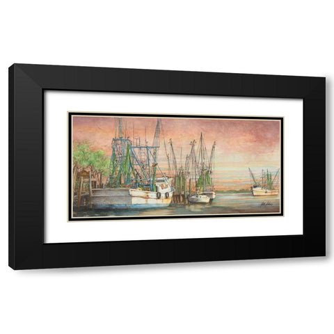 Evening Light Black Modern Wood Framed Art Print with Double Matting by Rizzo, Gene