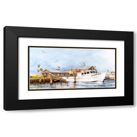 Southern Belle Black Modern Wood Framed Art Print with Double Matting by Rizzo, Gene