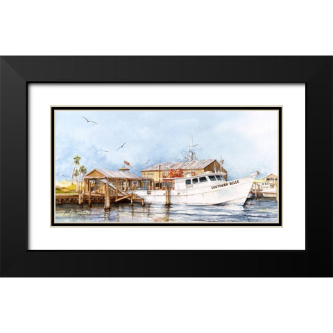 Southern Belle Black Modern Wood Framed Art Print with Double Matting by Rizzo, Gene