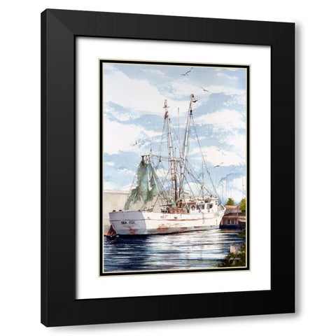 Sea Fox Black Modern Wood Framed Art Print with Double Matting by Rizzo, Gene