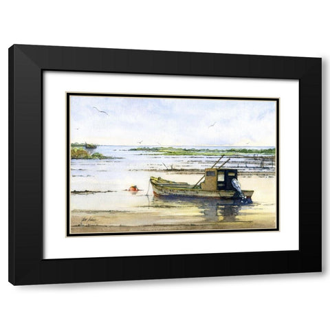 The Shallows Black Modern Wood Framed Art Print with Double Matting by Rizzo, Gene