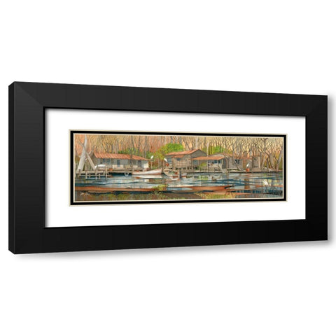 Black Bayou Black Modern Wood Framed Art Print with Double Matting by Rizzo, Gene