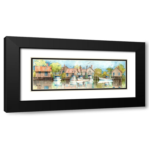 Bayou Reflections Black Modern Wood Framed Art Print with Double Matting by Rizzo, Gene