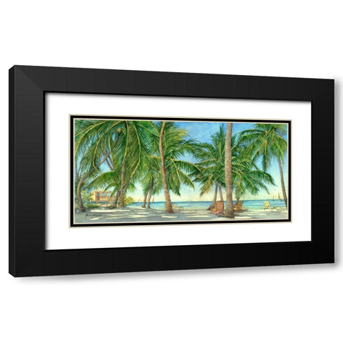 Lifes A Beach Black Modern Wood Framed Art Print with Double Matting by Rizzo, Gene