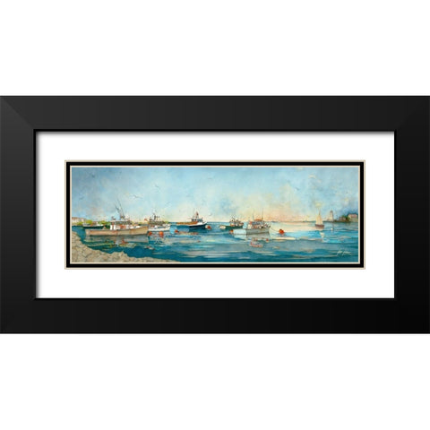 Portsmouth Harbor Black Modern Wood Framed Art Print with Double Matting by Rizzo, Gene