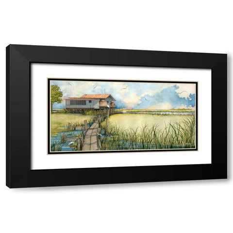 Pathway To Paradise Black Modern Wood Framed Art Print with Double Matting by Rizzo, Gene