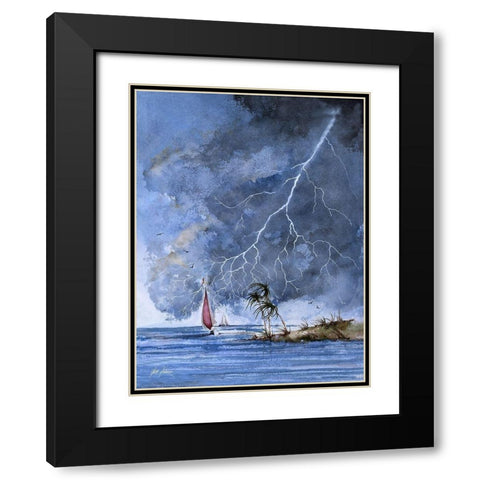 Unexpected Black Modern Wood Framed Art Print with Double Matting by Rizzo, Gene