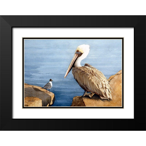 Just The Two of Us Black Modern Wood Framed Art Print with Double Matting by Rizzo, Gene