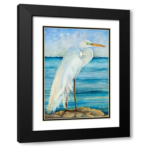 The Lookout Black Modern Wood Framed Art Print with Double Matting by Rizzo, Gene