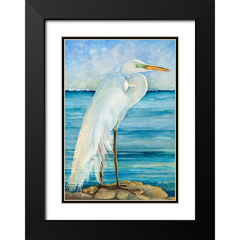 The Lookout Black Modern Wood Framed Art Print with Double Matting by Rizzo, Gene