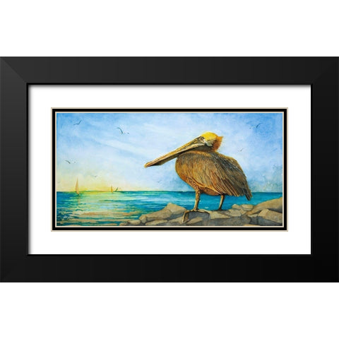 The Sentry Black Modern Wood Framed Art Print with Double Matting by Rizzo, Gene