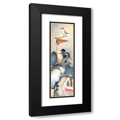 What Pecking Order Black Modern Wood Framed Art Print with Double Matting by Rizzo, Gene