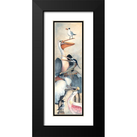 What Pecking Order Black Modern Wood Framed Art Print with Double Matting by Rizzo, Gene