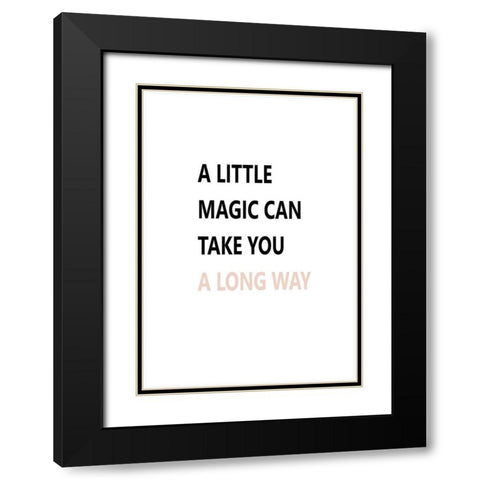 A Little Magic Black Modern Wood Framed Art Print with Double Matting by Mi, Suki