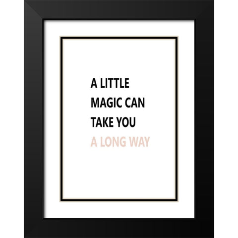 A Little Magic Black Modern Wood Framed Art Print with Double Matting by Mi, Suki