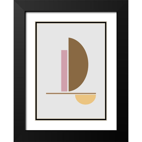 Balance No.3 Black Modern Wood Framed Art Print with Double Matting by Ratcliffe, Tiffany