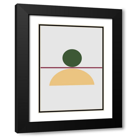 Balance No.5 Black Modern Wood Framed Art Print with Double Matting by Ratcliffe, Tiffany