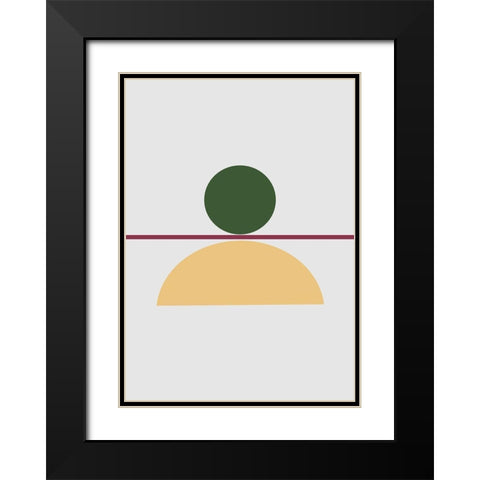 Balance No.5 Black Modern Wood Framed Art Print with Double Matting by Ratcliffe, Tiffany