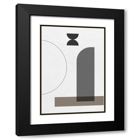 Catalyst No.2 Black Modern Wood Framed Art Print with Double Matting by Ratcliffe, Tiffany