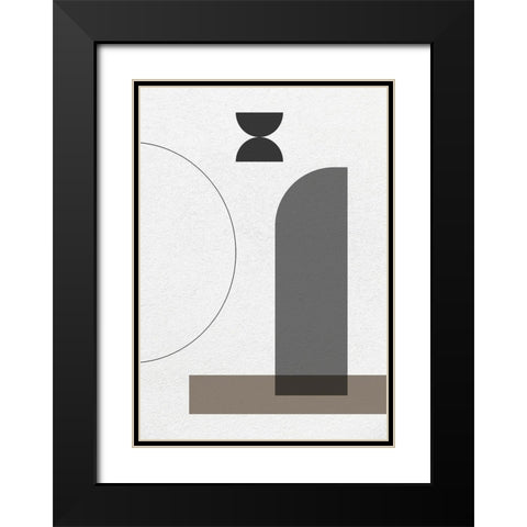 Catalyst No.2 Black Modern Wood Framed Art Print with Double Matting by Ratcliffe, Tiffany
