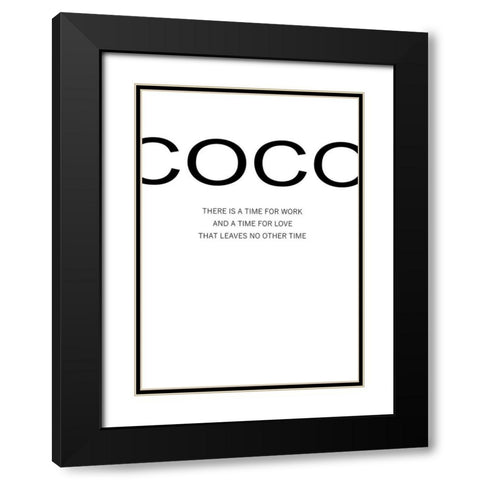 Coco Black Modern Wood Framed Art Print with Double Matting by Mi, Suki