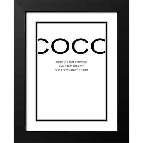 Coco Black Modern Wood Framed Art Print with Double Matting by Mi, Suki