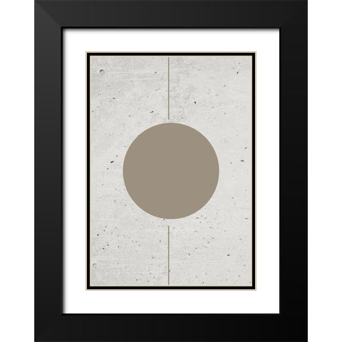 Concrete Shapes No.2 Black Modern Wood Framed Art Print with Double Matting by Ratcliffe, Tiffany