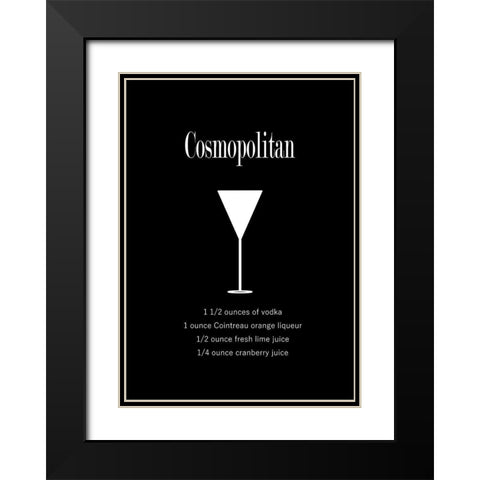 Cosmopolitan Black Modern Wood Framed Art Print with Double Matting by Mi, Suki