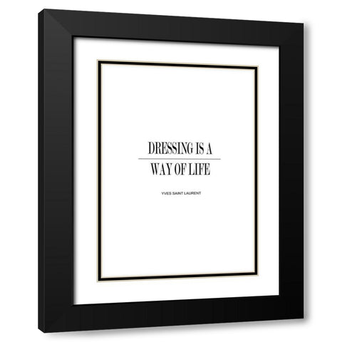 Dressing YSL Black Modern Wood Framed Art Print with Double Matting by Mi, Suki