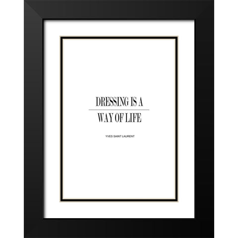 Dressing YSL Black Modern Wood Framed Art Print with Double Matting by Mi, Suki