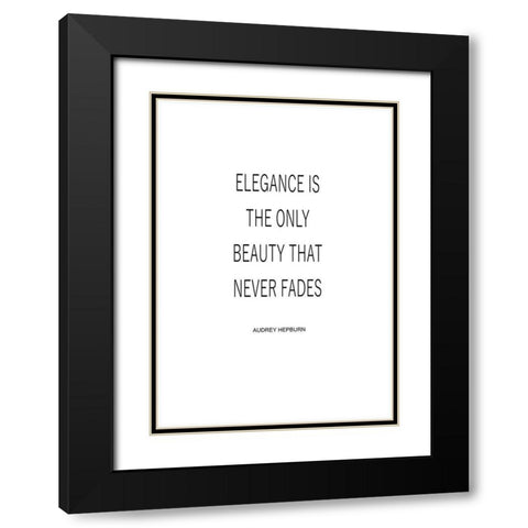 Elegance Black Modern Wood Framed Art Print with Double Matting by Mi, Suki