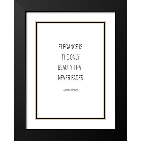 Elegance Black Modern Wood Framed Art Print with Double Matting by Mi, Suki