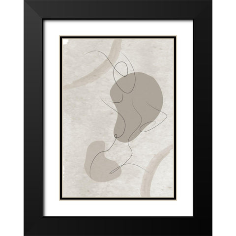 Figure 01 Black Modern Wood Framed Art Print with Double Matting by Ratcliffe, Tiffany