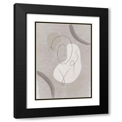 Figure 02 Black Modern Wood Framed Art Print with Double Matting by Ratcliffe, Tiffany