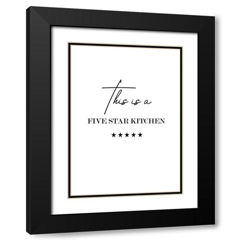 Five Star Kitchen Black Modern Wood Framed Art Print with Double Matting by Mi, Suki