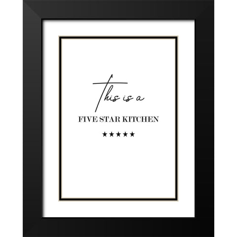 Five Star Kitchen Black Modern Wood Framed Art Print with Double Matting by Mi, Suki