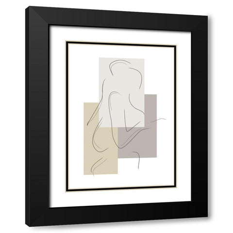 Geometric Figure Black Modern Wood Framed Art Print with Double Matting by Ratcliffe, Tiffany