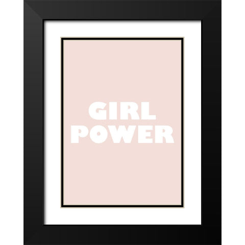 Girl Power Black Modern Wood Framed Art Print with Double Matting by Mi, Suki