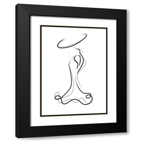 Glamour Black Modern Wood Framed Art Print with Double Matting by Ratcliffe, Tiffany
