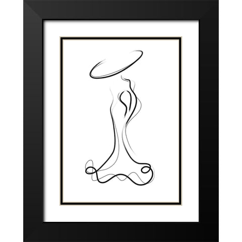 Glamour Black Modern Wood Framed Art Print with Double Matting by Ratcliffe, Tiffany