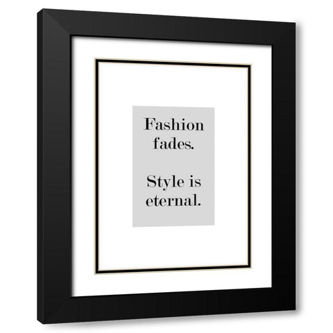 Fashion Fades Black Modern Wood Framed Art Print with Double Matting by Mi, Suki