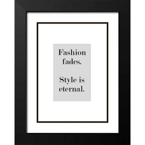 Fashion Fades Black Modern Wood Framed Art Print with Double Matting by Mi, Suki